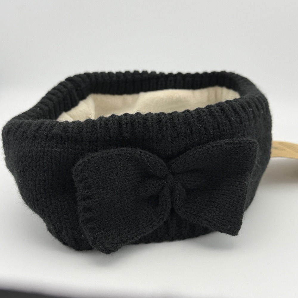 Northeast Outfitters Cozy Cabin Girls Bow Headband Black Winter Youth One Size